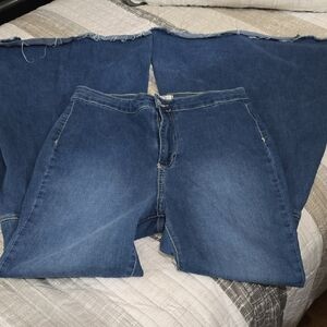 We The Free Blue Flare & Wide Leg Jeans